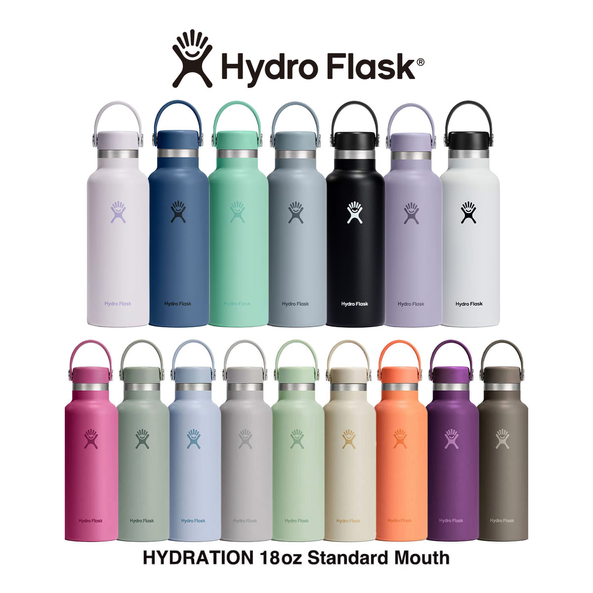 Rakuten - ハイドロフラスク Hydro Flask スタンダードマウス 18oz 532ml 水筒 軽い 魔法瓶 保冷 保温 断熱 ステンレスボトル ボトル 保存 アウトドア ヨガ キャンプ サーフィン 新着商品