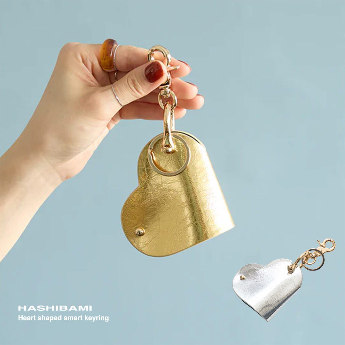 【LINE登録⇒クーポン配布中】 ハシバミ キーケース レディース HASHIBAMI 鍵 バッグチャーム キーホルダー HASHIBAMI ハート型 スマートキーリング 本革 レザー 大人 お買い物 アウトドア 新着商品 GIFT