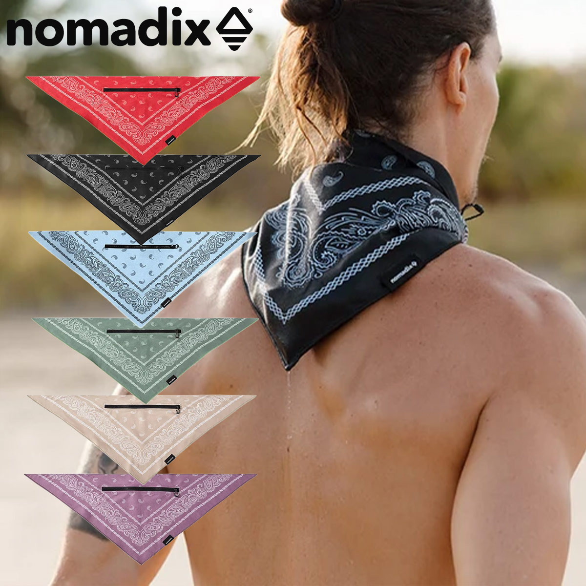 タオル レディース メンズ アウトドア NOMADIX ノマディックス 氷 バンダナ Ice Ba...