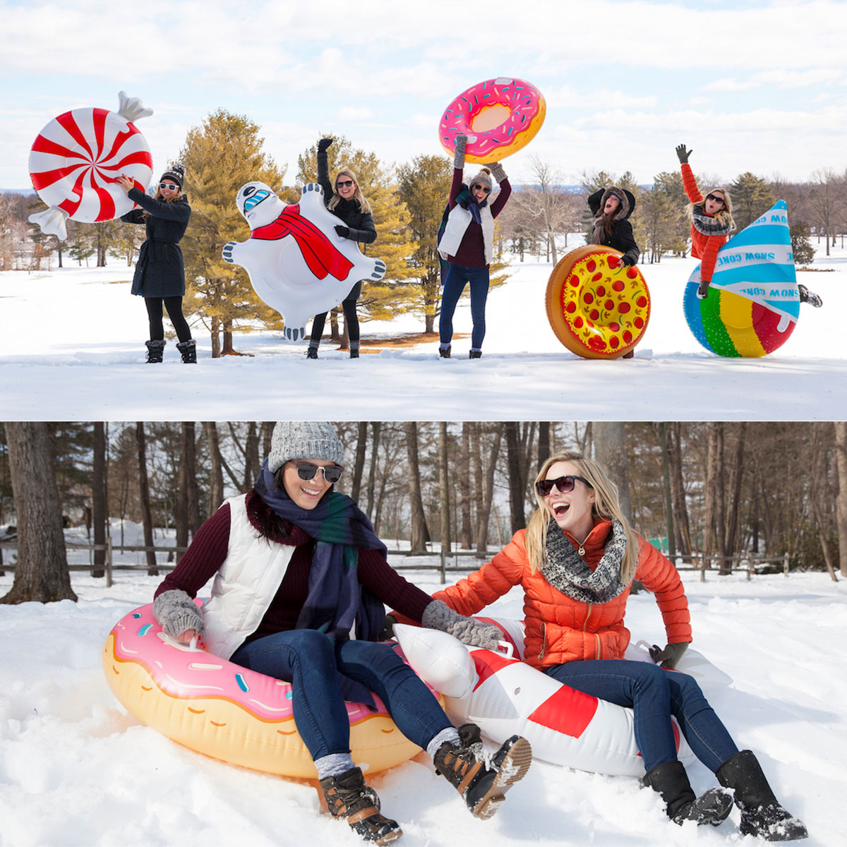 FRIdSTORE(フリッドストア)の【LINE登録⇒クーポン配布中】 そり 雪そり 雪遊び スノーチューブ スノボー スノーボード スキー エアーチューブ ビッグマウス 人気 プレゼント BIGMOUTH SNOWTUBE ストロベリーアイスコーン｜アングル3