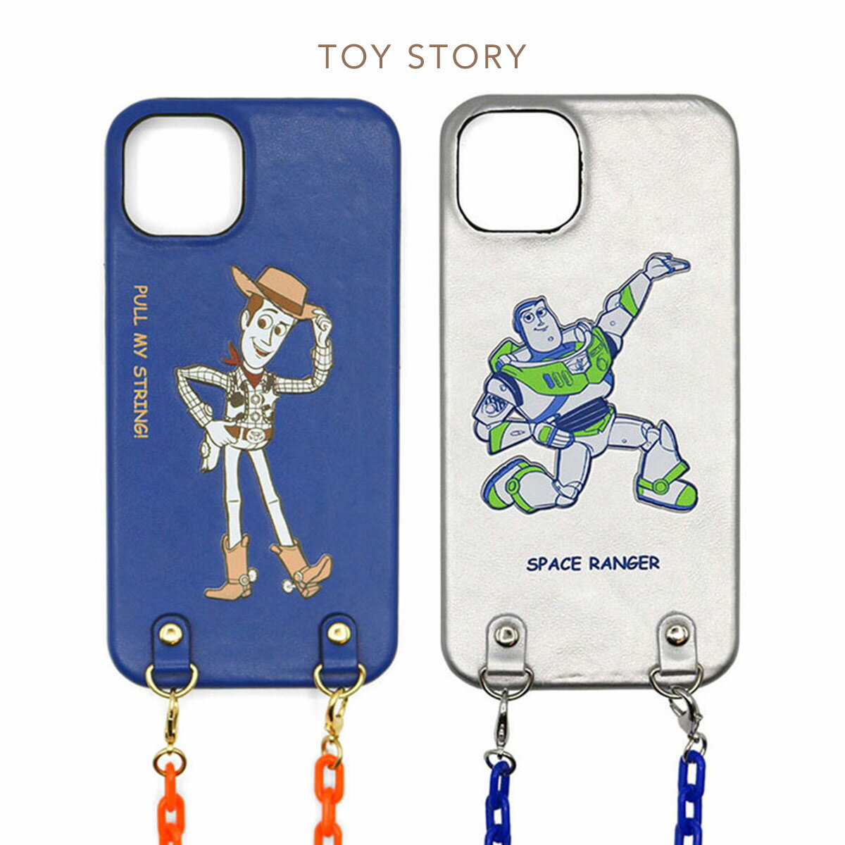 ディズニー スマホケース スマートフォンケース レディース ディズニー トイストーリー iPhone13 アコモデ accommode disney toystory バズ ウッディ ストラップ付き ショルダー