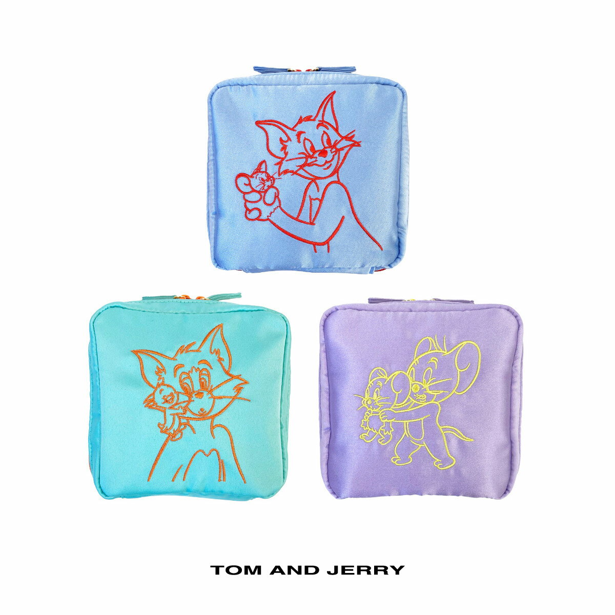 【LINE登録⇒クーポン配布中】 トムとジェリー パステルガジェットポーチ 化粧ポーチ グッズ トム ジェリー レディース W-TJ1233 メイクポーチ 小物入れ ミニポーチ ガジェット収納 パステル かわいい キャラクター プレゼント ギフト 新着商品