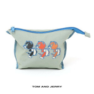 トムとジェリー ポーチ レディース W-TJ1362 グッズ トムジェリ キャラクター トム トゥードルス トプシー 3匹の子猫 大きめ 小物入れ かわいい プレゼント 新着商品 GIFT