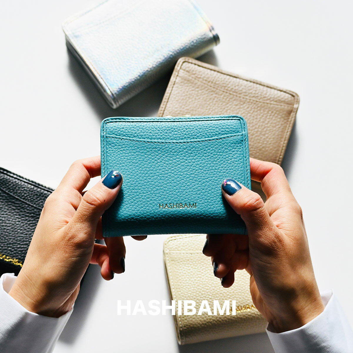 【別注】<Hashibami>レザーフラップがま口ウォレット 財布 グリーン 楽天市場】ハシバミ がま口の通販