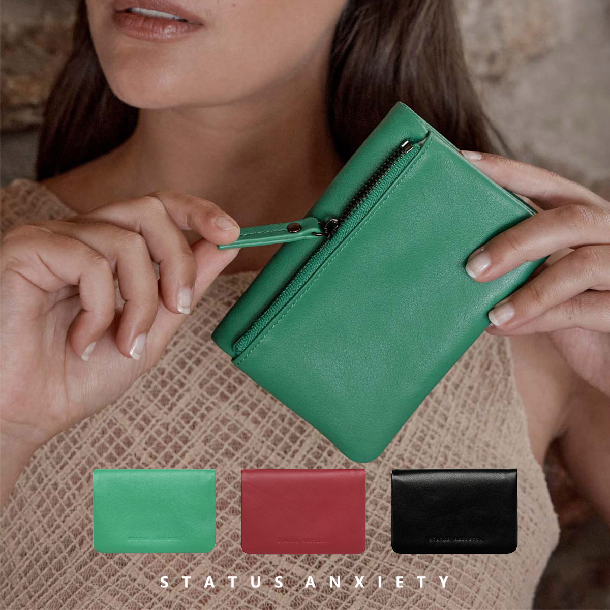 【LINE登録⇒10％OFFクーポン】 財布 ウォレット レディース メンズ 二つ折り財布 レザー 本革 STATUS ANXIETY ステータスアングザエティ Is Now Better Wallet イタリア スポーツ アウトドア プレゼント GIFT 新着商品
