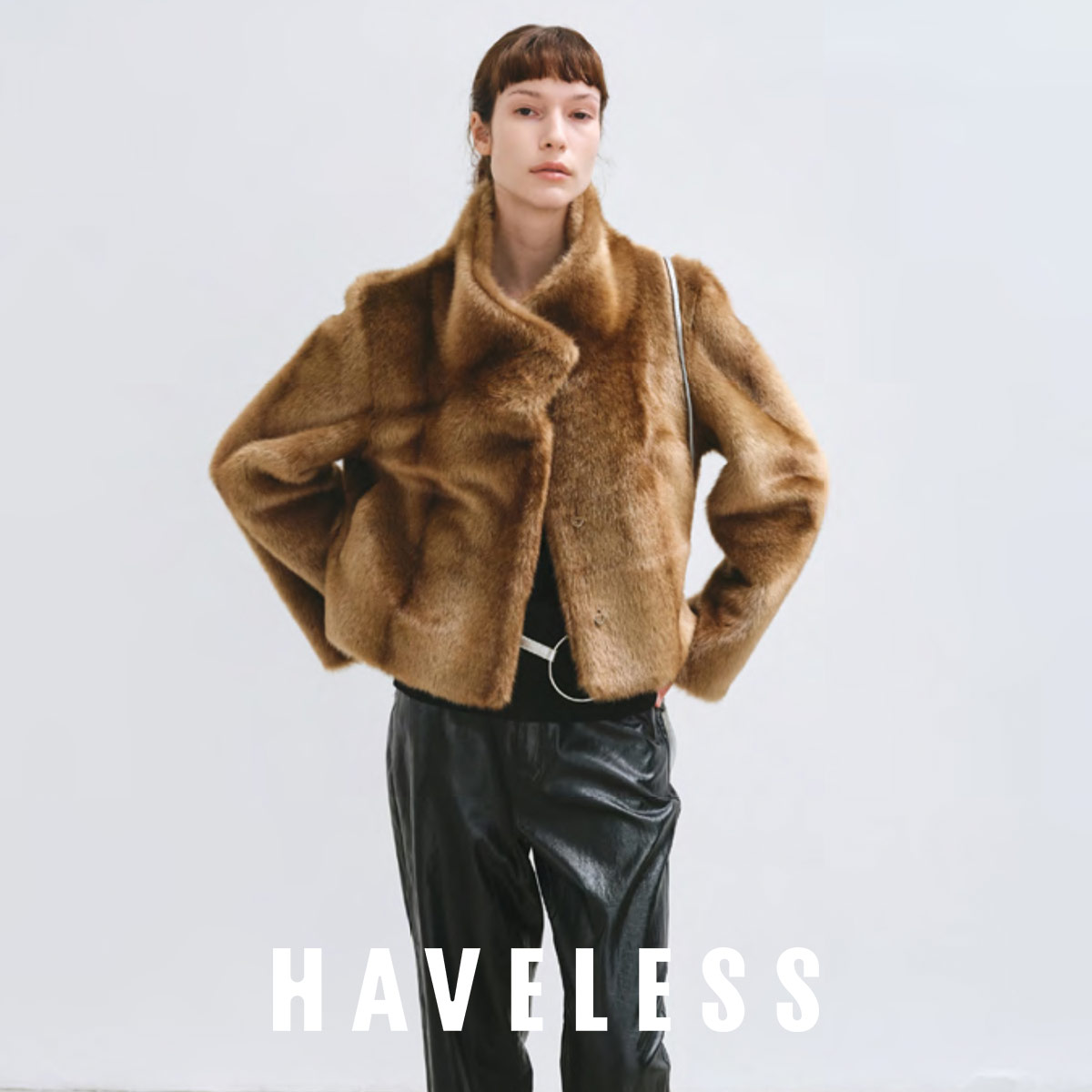 Rakuten - 【LINE登録⇒クーポン配布中】 ジャケット コート レディース ジャッキー HAVELESS ハブレス ファー エコファー ジョイファージャケット スカーフ ゆったり シルエット ボリューム サステナブル フェイクファー 新着商品