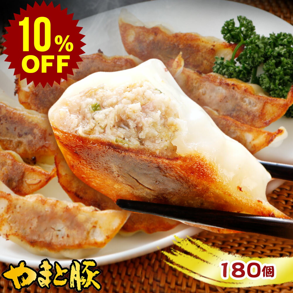 【6月6日10:00〜24h限定】やまと豚 餃子 180個 3.2Kg NS-AQ | 送料無料 父の日 早割 お中元 おつまみ 内祝い ギフト プレゼント 冷凍餃子 ぎょうざ ギョウザ お取り寄せグルメ 肉餃子 お取り寄せ 餃子 冷凍 国産 業務用 中華 美味しい もの お取り寄せ おかず 点心 後払いのサムネイル