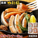 やまと豚 生ウインナー セット(全4種)たっぷり3kg NS-AW | 送料無料 ギフト 母の日 食 ...