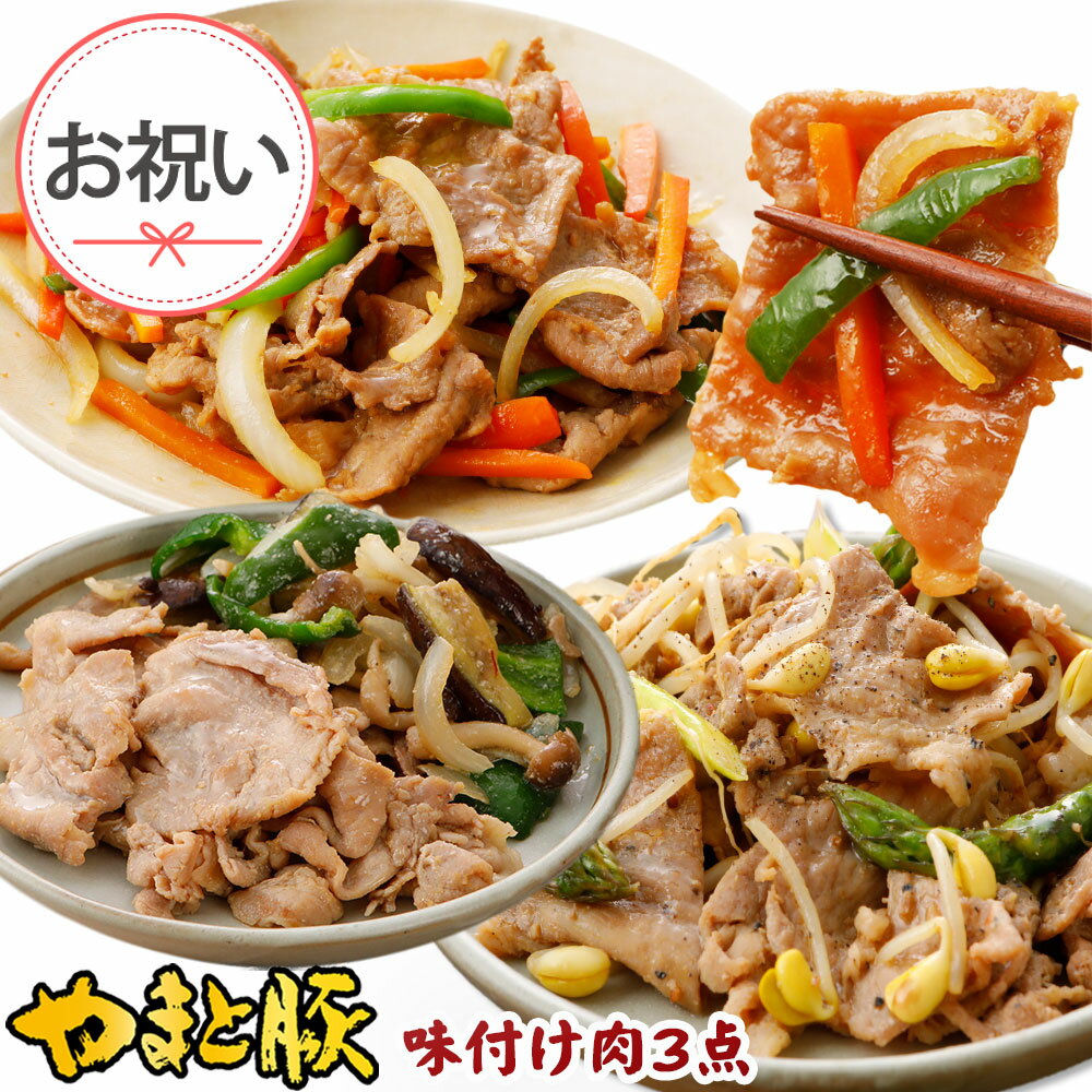 やまと豚 野菜と食べる味付け肉 3点セット NS-AR ss | 送料無料 ギフト 母の日 食べ物 豚肉 味噌漬け お取り寄せグルメ お肉 肉 冷凍 おかず グルメ 惣菜 美味しいもの お取り寄せ 冷凍食品 コンビニ 後払い 可能 商品 おつまみ 内祝い お返し 出産 出産内祝い 食品 夕飯