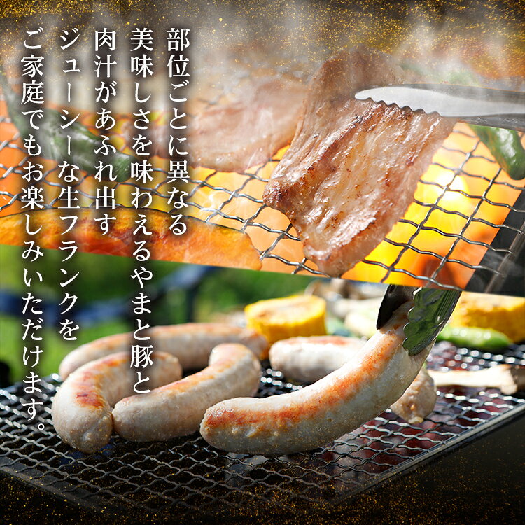 やまと豚 焼肉・生フランク セット 852 | 送料無料 お中元 早割 御中元 食品 食べ物 ギフト プレゼント おつまみ 肉 グルメ お祝い お取り寄せグルメ 高級 焼き肉 焼肉 焼き肉セット 焼き肉ギフト bbq バーベキュー 食材 セット 豚肉 お取り寄せ フランクフルト 後払 可能 frieden-10000630 豚肉専門店 やまと豚のフリーデン サンプル画像3