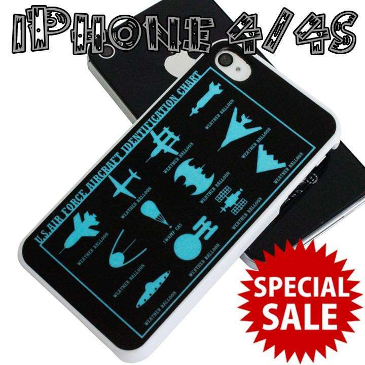 iphone 4s - アウトレット 送料無料 SALE iPhone4/4S ケース 爆撃機 識別表 ハードカバー◎ブルー[5046959-OUTLET]