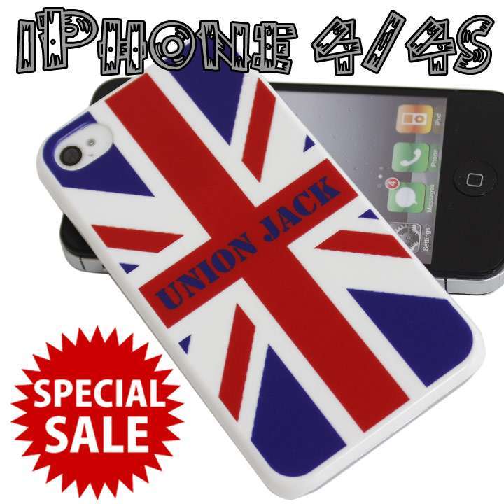 Rakuten - アウトレット 送料無料 SALE iPhone4/4S ケース ユニオンジャック UK国旗 ハードカバー◎ネイビー[5269536-OUTLET]