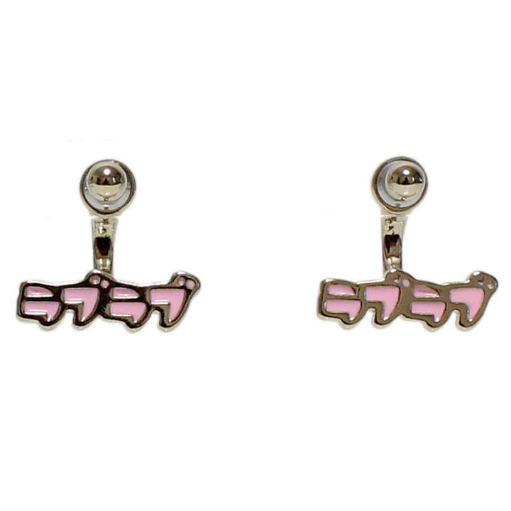 Rakuten - ピアス バナナピアス カタカナ ロゴ ラブラブ 両耳用◎ピンク[5750721]