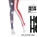 タイツ ストッキング House of Holland ストライプ 星 US国旗柄◎ネイビー[4974439]