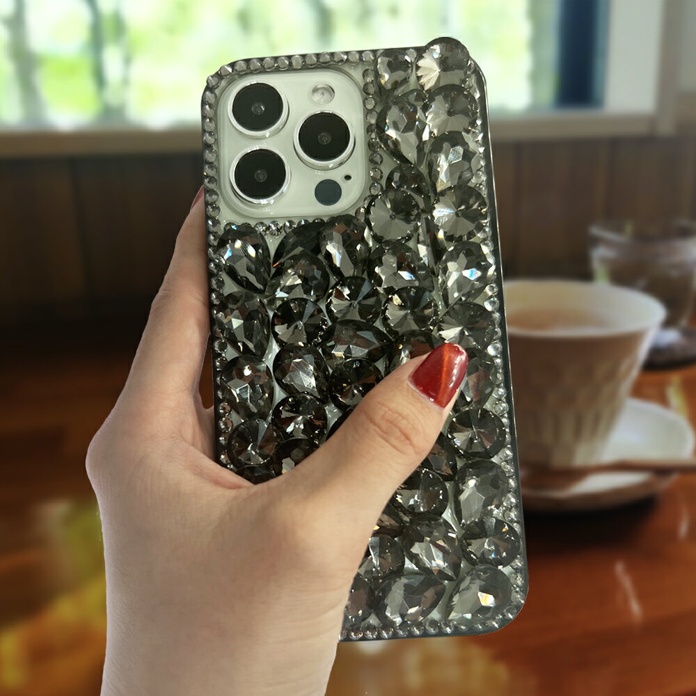 乐天商城 - iPhone13 Pro ケース キラキラ クリスタル ラインストーン ダイヤモンド保護ケース(ブラック)