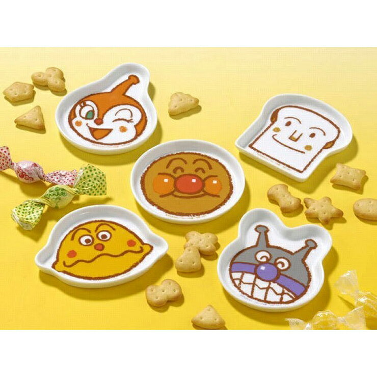 【子供用食器 ギフト】それいけ!アンパンマン 顔型小皿セット （432750）【出産祝い/キャラクター/陶器/小皿/食器/日本製/ベビー食器/キッズ/子供用食器セット/お子様用/お誕生日/プレゼント/ギフト】