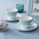 ノリタケ ハミングブルー ティー・コーヒー碗皿ペアセット 1645L P94589【母の日 Noritake ノリタケ 食器 洋食器 テーブルウエア ノリタケ カップ&ソーサー 内祝い お返し 結婚祝い 新築祝い 引き出物 ギフト 贈り物】＜B4＞ 3