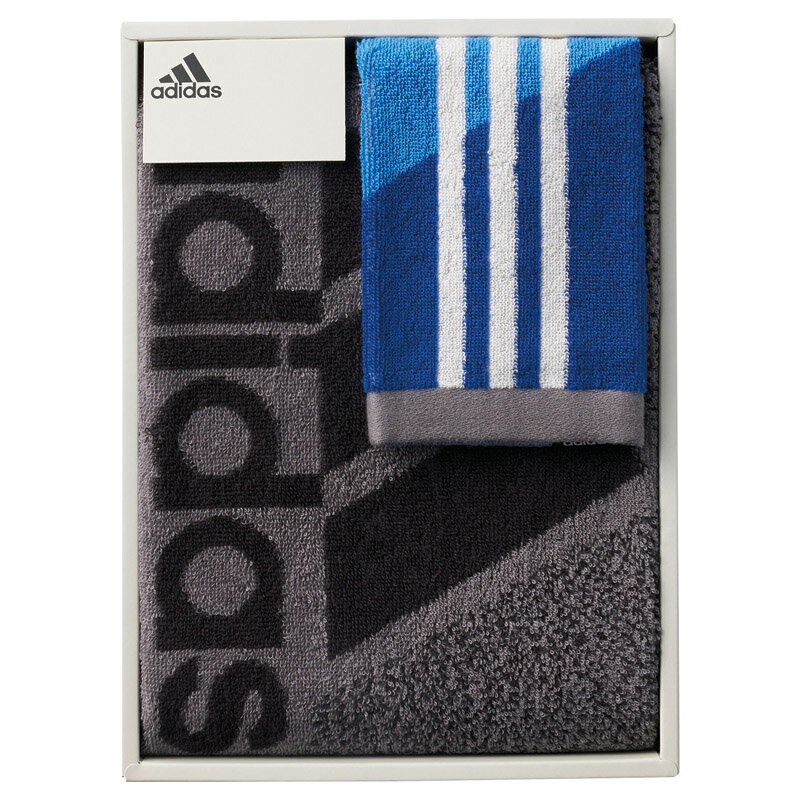 アディダス コレクト スポーツタオル1P・タオルチーフ1P(AD-2590)【ブランド メンズ スポーツ タオルセット ギフト 内祝い 出産 結婚 のし 包装 ...