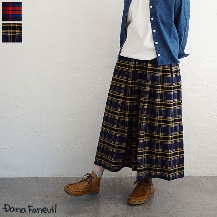【sale30 off】【返品不可】【送料無料】DANA FANEUIL（ダナファヌル）フランネルチェックスカート