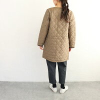 ARMEN(アーメン)リバーシブルノーカラーキルティングロングコート