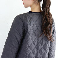 ARMEN(アーメン)リバーシブルノーカラーキルティングロングコート