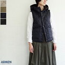 ARMEN（アーメン）PLAIN POLYESTER × FLEECE REVFERSIBLE HIGH COLLAR HOODED VEST