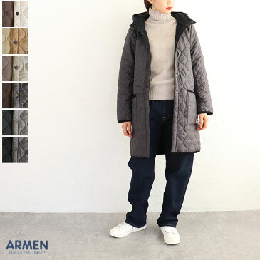 【sale15%off】【返品不可】【送料無料】ARMEN(アーメン)リバーシブルキルティングロングコート