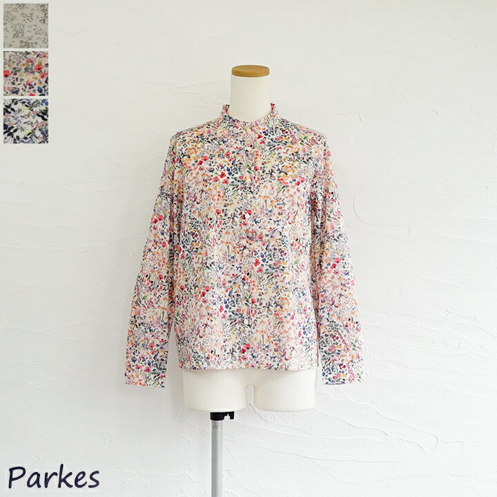 【送料無料】【ゆうパケット対応】Parkes（パークス) LIBERTY フリルカラーブラウス