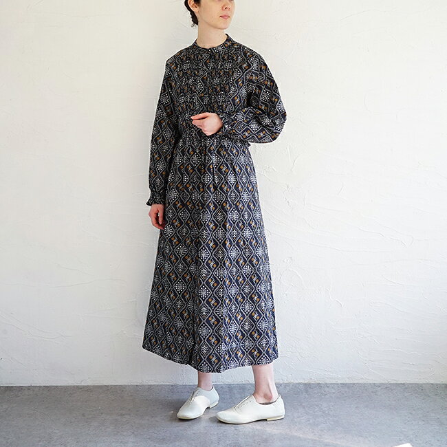 【sale20%off】【返品不可】【送料無料】sosotto（ソソット) 格子花柄ピンタックウエストドロストワンピース friends-tab-10012327 Friends サンプル画像3
