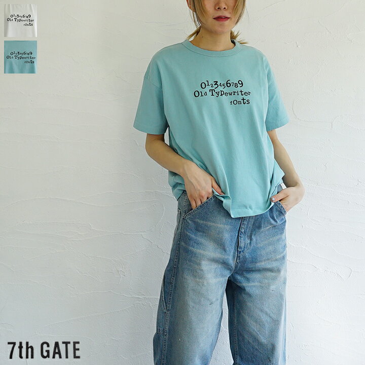 【送料無料】【ゆうパケット対応】7th GATE（セブンスゲート） old typewriter fonts Tシャツ