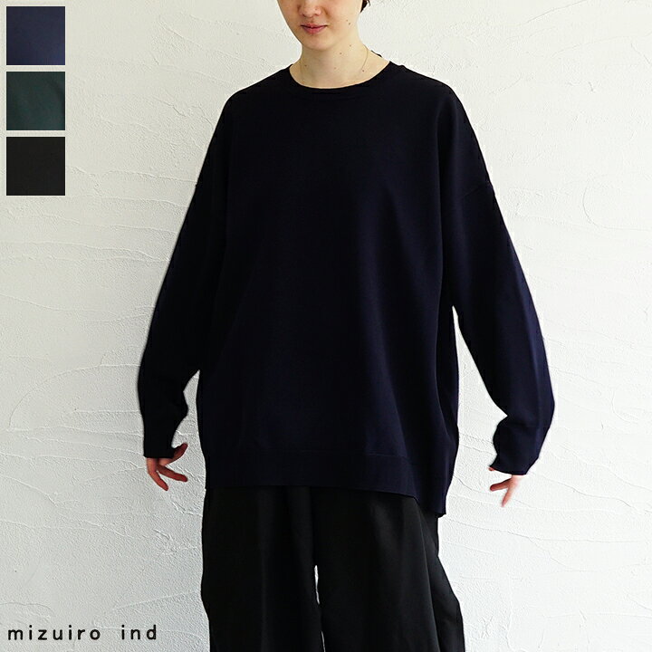 楽天市場】mizuiro-ind ミズイロインド クルーネックワイドプル
