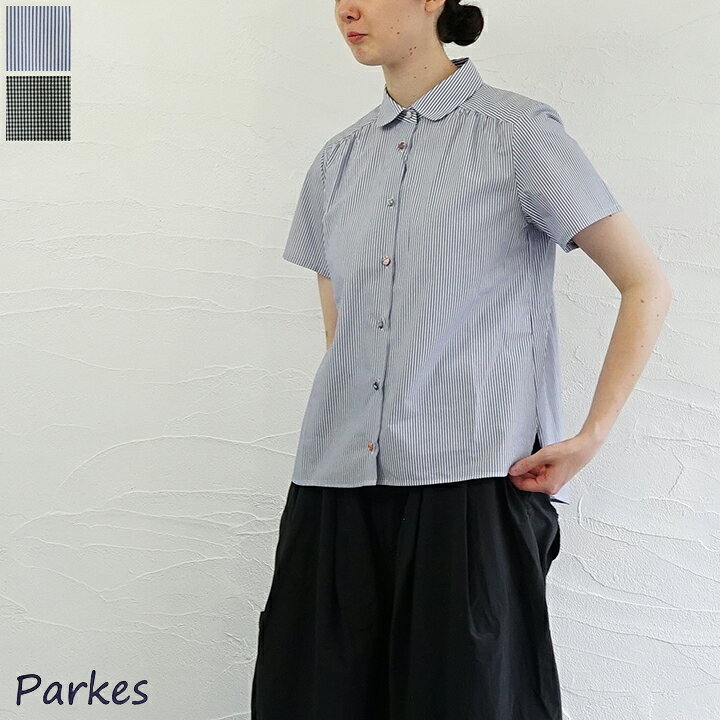 Parkes（パークス) くるみボタン半袖シャツ