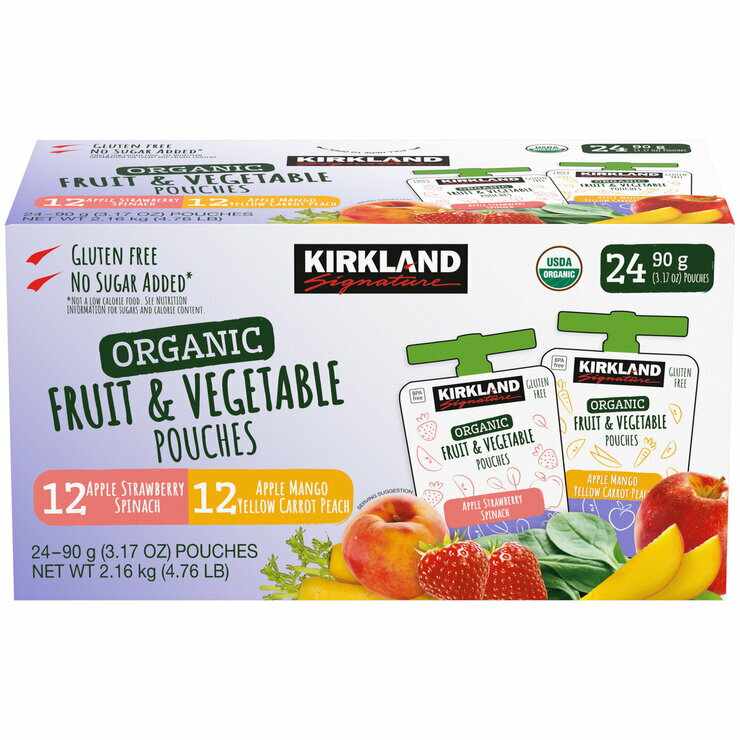 カークランドシグネチャー オーガニック フルーツアンドベジタブル 24パック - Kirkland Signature Organic Fruit and Vegetable 24 pack