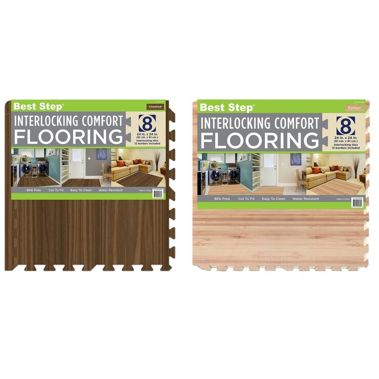 BEST STEP 祤ȥåޥå 8 61x61cm ɥѡդ - BEST STEP Interlocking Comfort Flooring 8pack 61x61cm Borders included