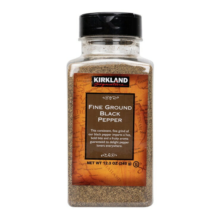 カークランドシグネチャー ブラックペッパー (細挽き) 348g - Kirkland Signature Fine Ground Black Pepper 12.3oz 1