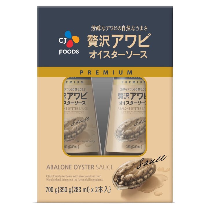 CJジャパン 贅沢アワビオイスターソース (350g x 2本)×2セット - CJ Abalone Oyster Sauce (350g x 2) ×2set