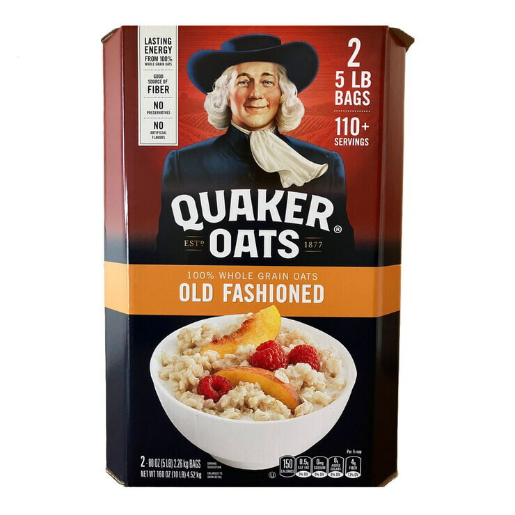 クエーカー オートミール オールドファッションスタイル 2.26kg x 2袋 - Quaker Old Fashioned Oats 2.26kg x 2 bags