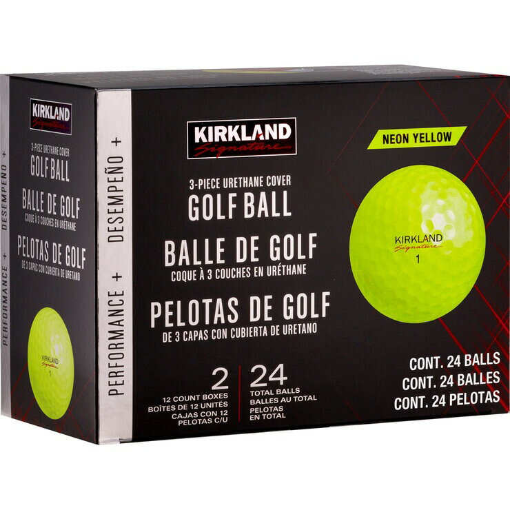 カークランドシグネチャー 3ピースゴルフボール バージョン2.0 イエロー 24個入り - Kirkland Signature 3-piece Golf Ball V2.0 Yellow 2 Dozens (24 balls)