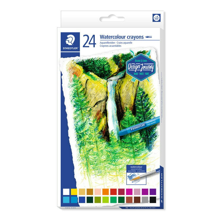ステッドラー 水彩クレヨン 24色セット - Staedtler Watercolor Crayons 24 223 C24