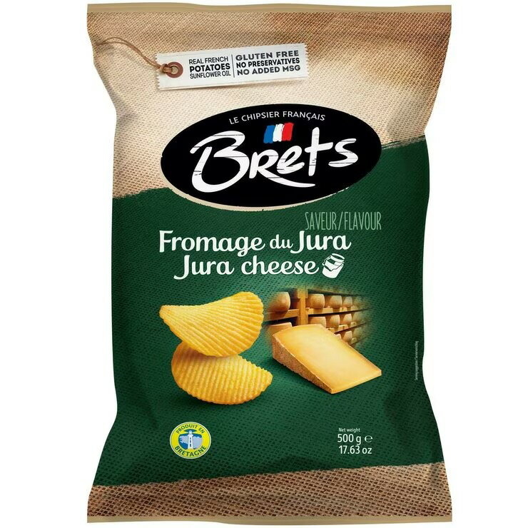 Rakuten - ブレッツ ポテトチップス ジュラチーズ味 500g - Brets Potato Chips Jura 500g