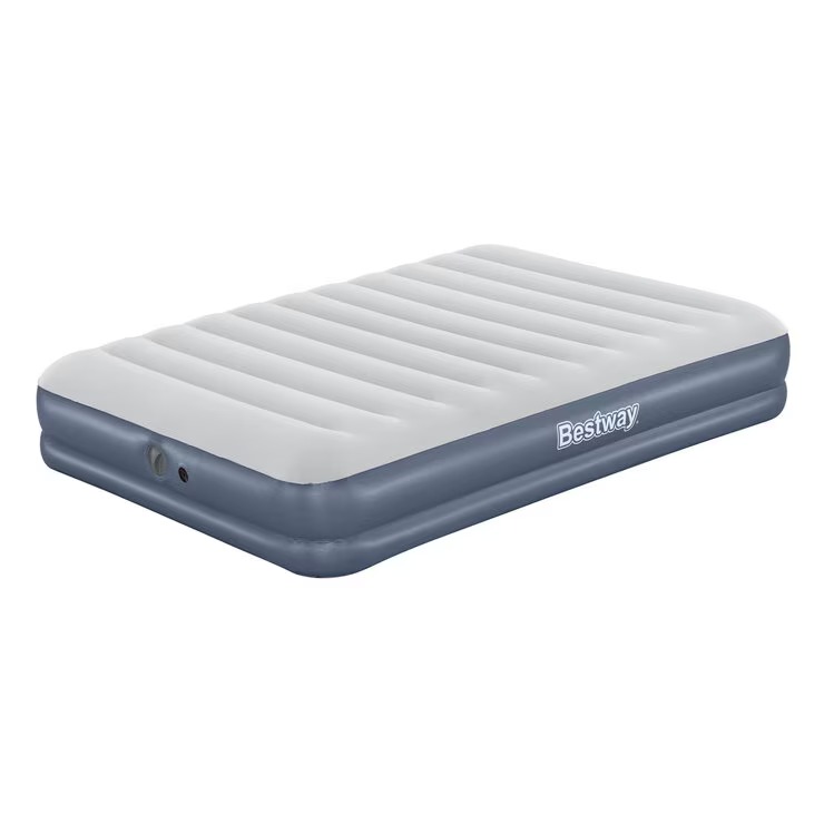 Rakuten - BESTWAY エアーマット 2.03m x 1.52m x 36cm グレー＆ダークグレー - BESTWAY AIR MAT 2.03m x 1.52m x 36cm Grey＆Dark grey