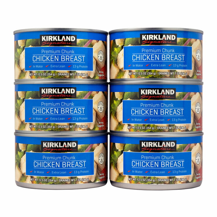 カークランドシグネチャー チキン缶 354g x 6 Kirkland Signature Canned Chicken 354g x 6