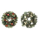 61cm クリスマスリース 2色展開 - 24in Unlit Wreath - 2colors