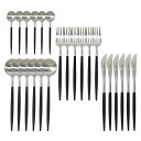 クチポール ゴア 24本セット シルバー x ブラック - Cutipol GOA 24pc Set Silver x Black