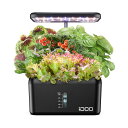 iDOO 水耕栽培キット 8株用 LEDライト付き IG308 - iDOO 8 Pods Hydroponic Kit with LED Light IG30...