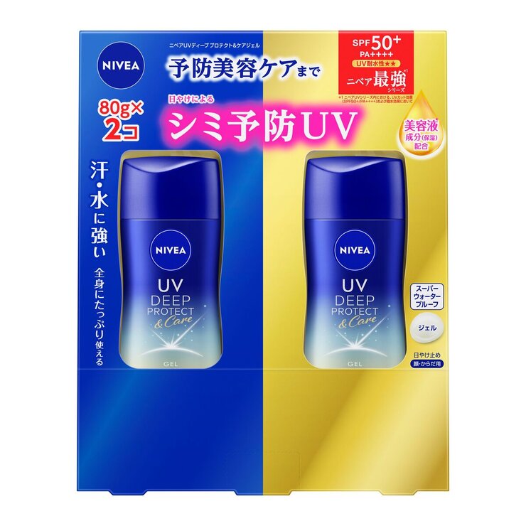  ニベアUV ディープ プロテクト＆ケア ジェル SPF50+ / PA++++80g x 2 - Nivea UV Deep Protect & Care Gel 80g x 2
