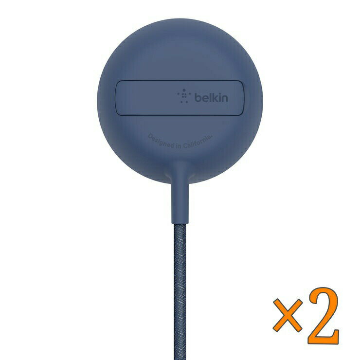 Belkin BoostCharge PRO MagSafe認証ポータブルワイヤレス充電パッド 15W ×2セット - Belkin BoostCharge P...