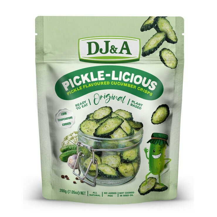 DJ&A ピクルスフレーバーキュウリチップス 200g - DJ&A PICKLE-LICIOUS 200g