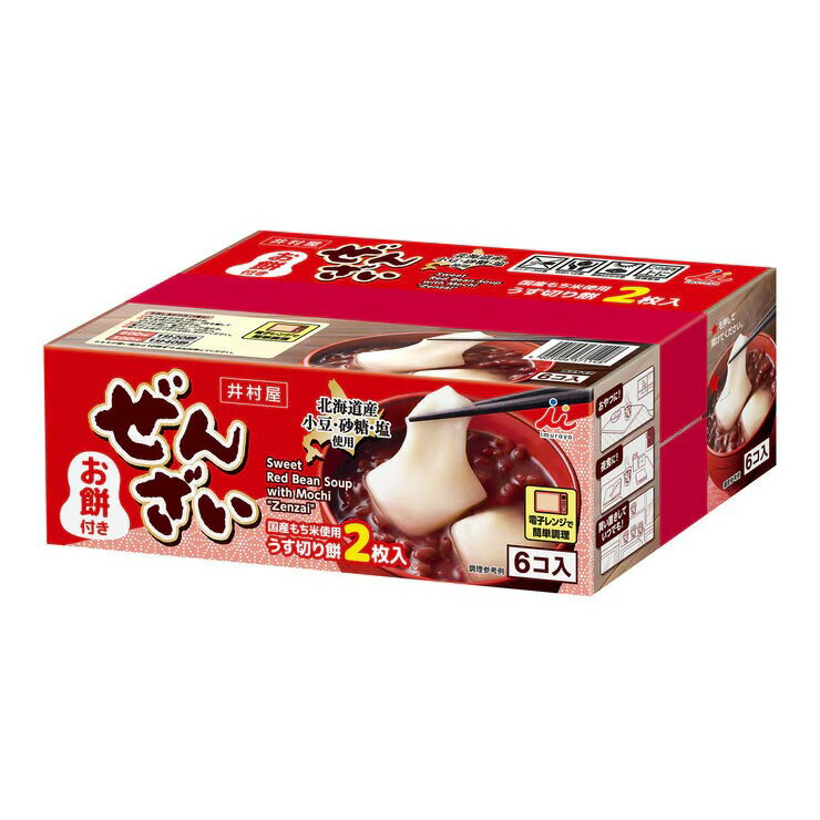 井村屋 お餅つきぜんざい 6個入 - IMURAYA SWEET RED BEAN SOUP 6P