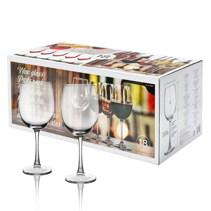 Shandong Excel Light ワイングラス 約470ml 18脚 - Shandong Excel Light Wine Glass 16oz 18PC